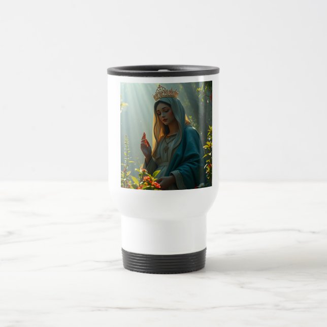 Mãe Mary Rainha da Caneca de viagem do Céu (Centro)