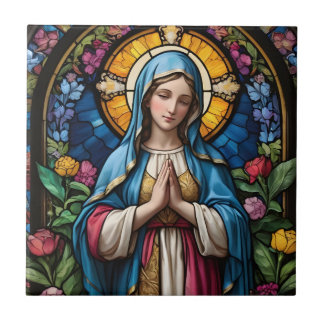 Mãe Mary Vidro Colorido Virgem Maria
