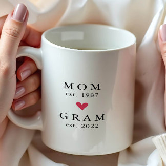 Mãe Moderna | Avó Ano de Fundação. Caneca de Café