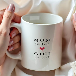 Mãe Moderna Gigi Ano de Est. Caneca de Café