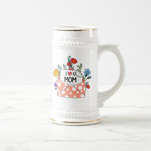 Mãe Mug Eu Te Amo Caneca de cerveja De Beer Mãe (Direita)