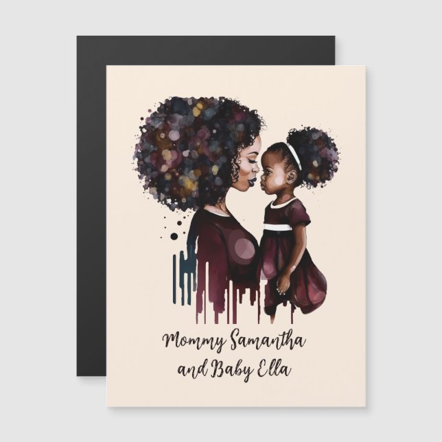 Mãe negra personalizada e filha (4) (Frente/Verso)