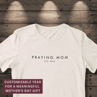 Mãe Orando Ano Est. Cristão Moderno Minimalista