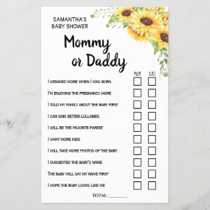 Mãe ou Pai disse que ela disse um cartão de jogo