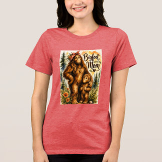 Mãe Pé Grande Aquarela Floresta Sasquatch Mamãe Pa
