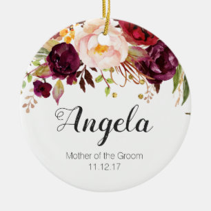 Mãe personalizada de enfeites de natal da noiva