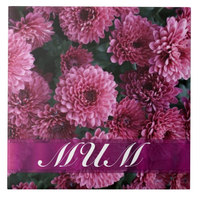 Mãe personalizada de flor rosa (Frente)