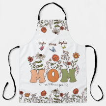 Mãe Personalizada E Crianças Mão Apron, Presente P