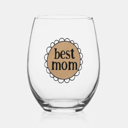 Mãe Personalizada Vidro De Vinho Sem Estêncil De B