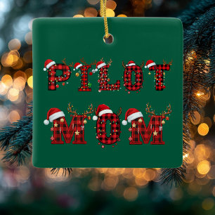 Mãe Piloto Natal Letras Luzes Enfeites Engraçado