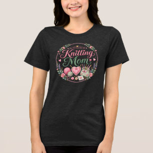 Mãe que Tricota - Camiseta Feminina Tri-blend