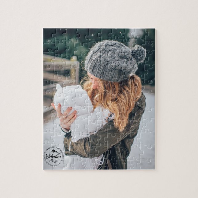 MÃE | Quebra-cabeça personalizado com foto (Vertical)