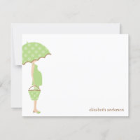 Mãe, seja Chá de fraldas, obrigado Cartões