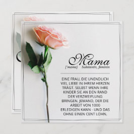 Mãe - Simplesmente Insubstituível | Cartão clássic