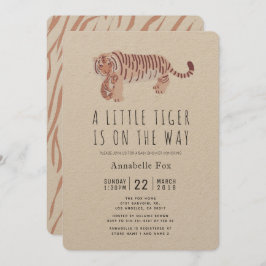 Mãe Tiger & Cub Kraft - Convite para Chás de frald