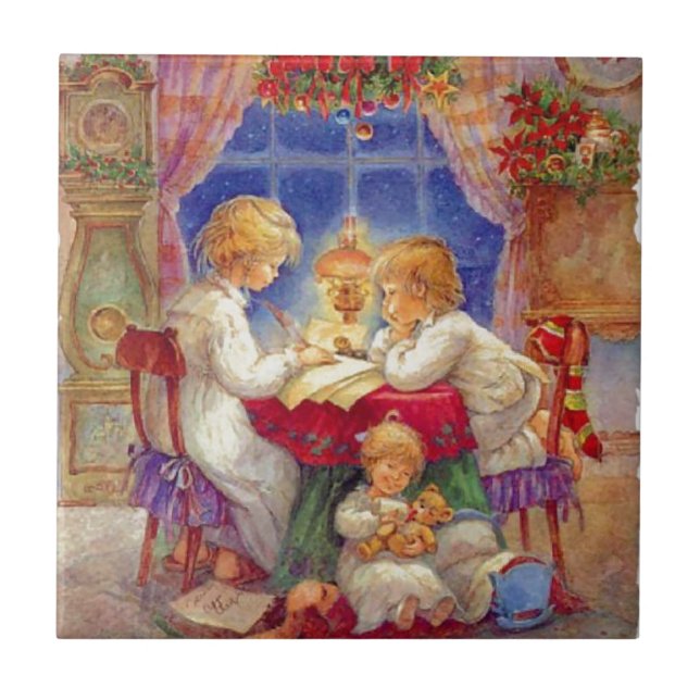 Mãe Vintage com filhos na Mesa (Frente)