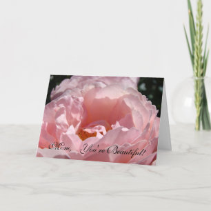 Mãe, você é linda! Cartões Flores Rosa Rosa Rosa R
