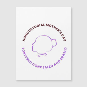 Mães Não Custodiais com Logotipo Magnético