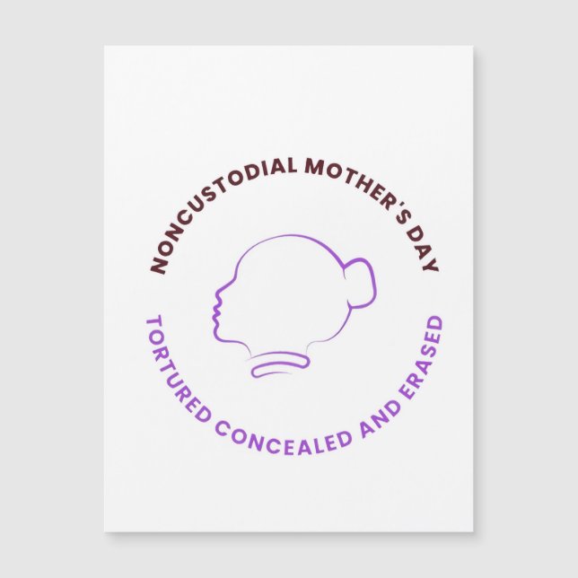 Mães Não Custodiais com Logotipo Magnético (Frente)