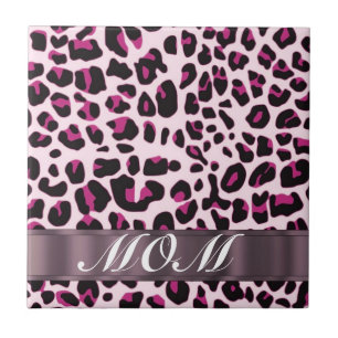 Mães personalizadas de impressão leopardo rosa