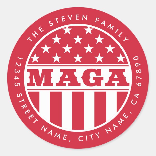 MAGA - Adesivos redondos personalizados (Frente)