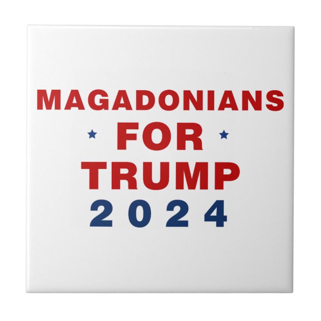 Magadonianos Para Trump 2024 Red Blue (Frente)