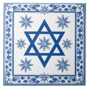 Magen David - Azulejo Cerâmico David Star - Azule