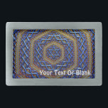 Magen Metálico ornamentado David<br><div class="desc">Uma imagem fractal em 3D de cobre, azul e dourada de um Magen David (Estrela de David) que se assemelha a um painel de metal intricadamente texturizado. Personalize adicionando seu próprio texto.</div>