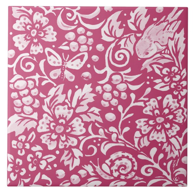 Magenta Birs Insetos Woodland Animal Nature Floral (Frente)