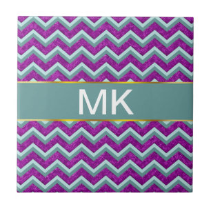 Magenta Foil e Teal ZigZag Padrão