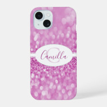 Magenta Glitter Personalizar capas de iphone de ga