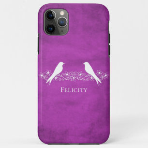 Magenta Lovebird capas de iphone Vinha Floral