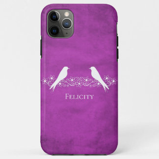 Magenta Lovebird capas de iphone Vinha Floral