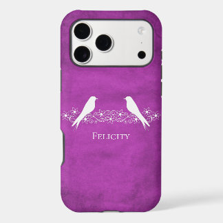Magenta Lovebird capas de iphone Vinha Floral