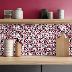 Magenta Moderno Preto Cinza Geométrico