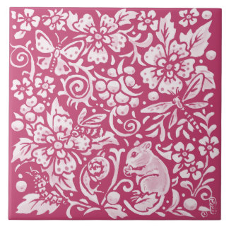 Magenta Mouse Snail Animal Nature Woodland Floral