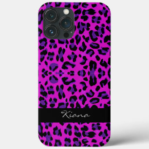 Magenta personalizada de impressão leopardo