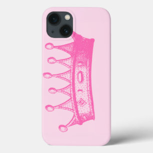 Magenta Princess Crown on Pink Background