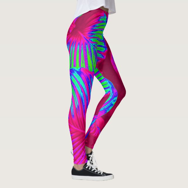 Magenta Tropical Deixa Leggings (Direita)