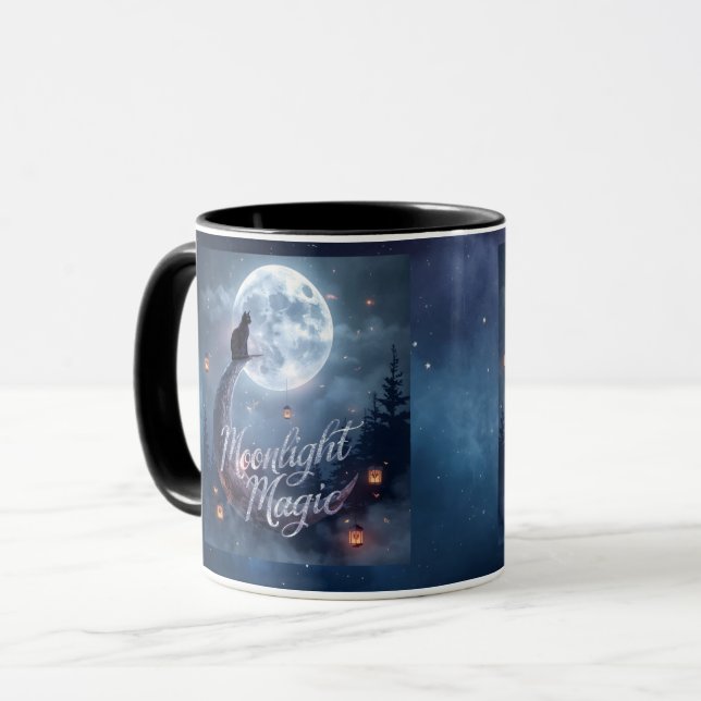 Magia ao Luar – Design Encantado de Caneca de Hall (Frente Esquerda)