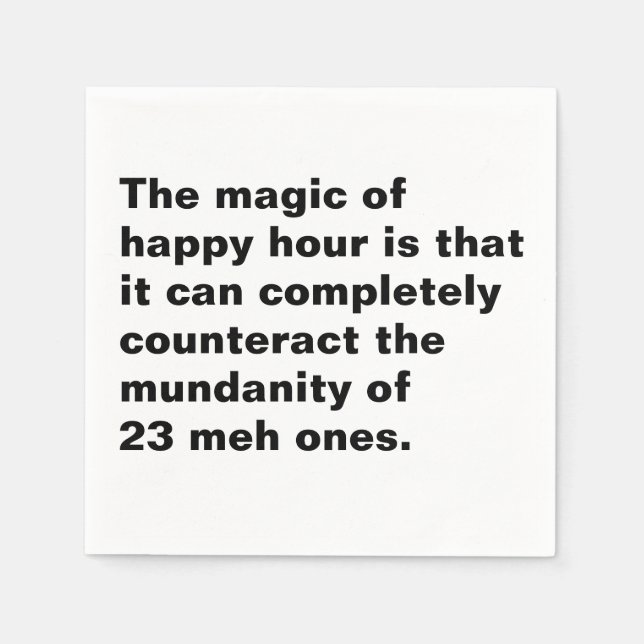 Magia de guardanapo de cocktail Happy Hour (Frente)