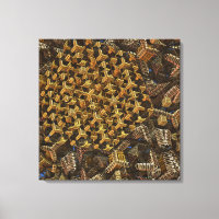 Magia de metal de canvas tridimensional abstrato