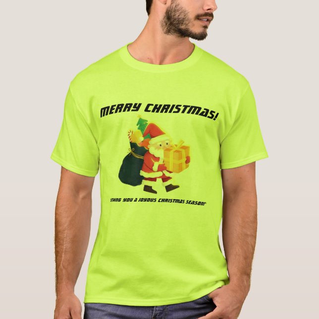 Magia de Natal Camiseta Verde Bonito Super (Frente)