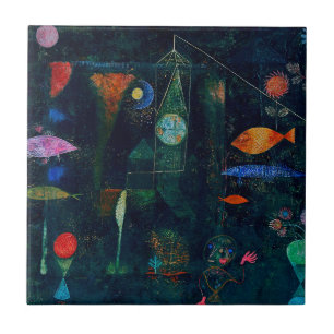 Magia do Peixe de Paul Klee Pintura Abstrata Arte