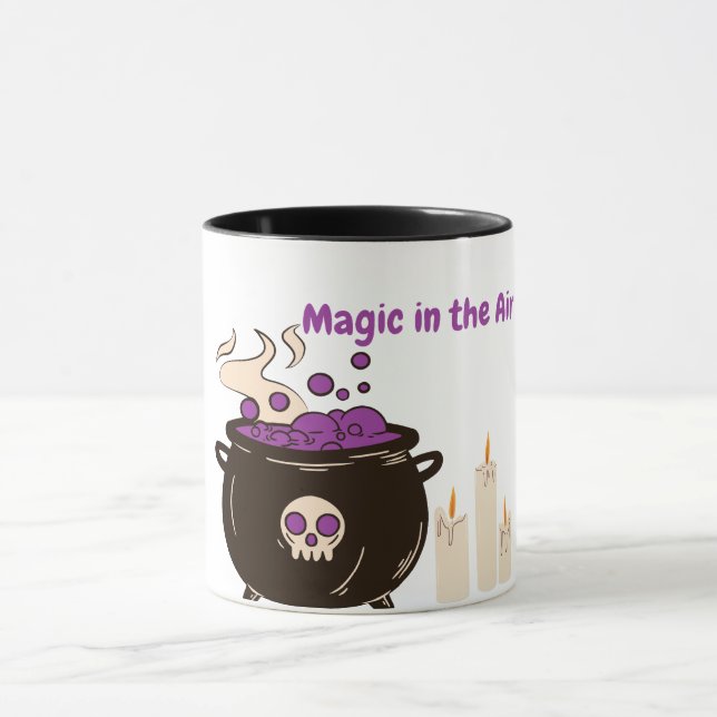 Magia No Ar Caneca de Café Witchy (Centro)