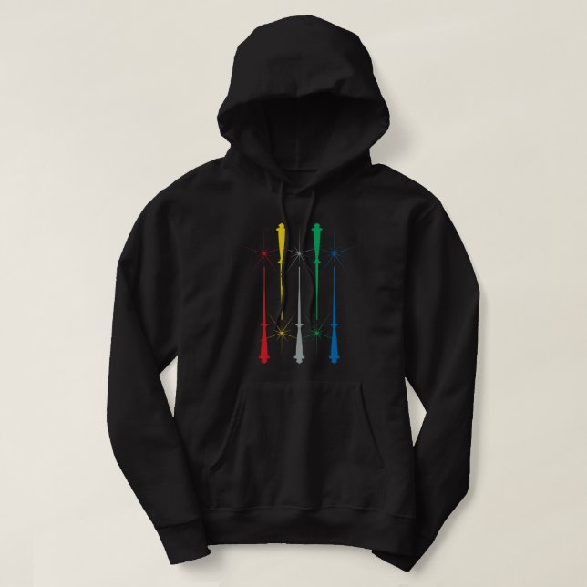 Magia Wands Unisex Pullover Hoodie (Frente do Design)