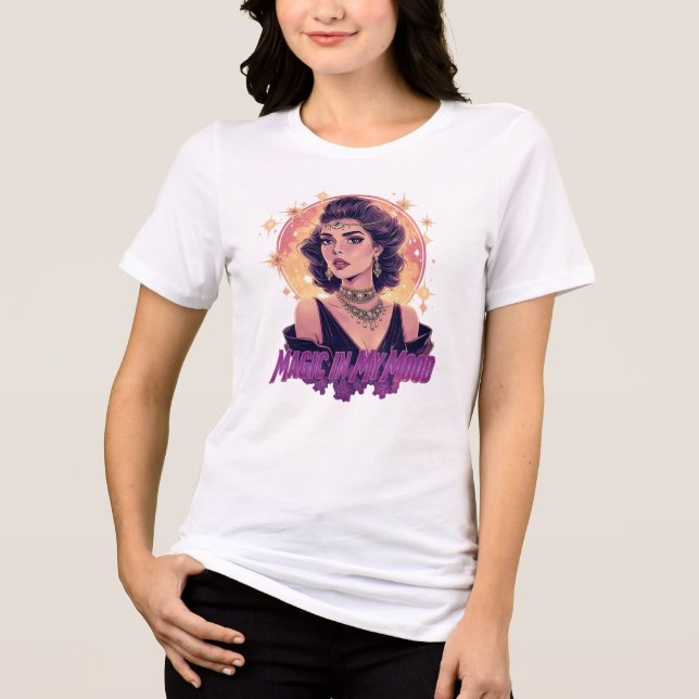 Magic in My Mood T-Shirt – Retro Witchy Aesthetic  (Frente)