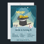Magic Show Kids 8ª Placa de Convite de aniversário<br><div class="desc">O cartão de convite de aniversário do Mágico Show para as crianças do 8º ano mostra um palco mágico azul inundado, enquadrado por uma cortina vermelha. 🖹 Insira seu texto 🎨 Editar cor de preenchimento ou de fundo e cor do elemento 📧 pesquisar sobre um design personalizado beatecisse@kbmd3signs.com Visitar para...</div>