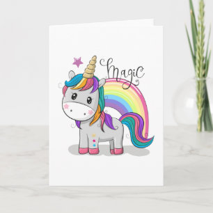 Magic Unicorn, Cartão Saudável, Muito Bem, Cartões