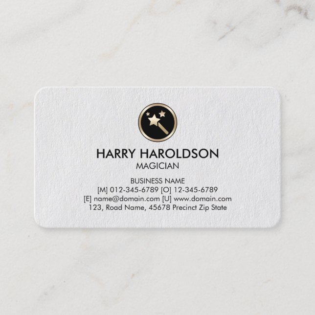 Magic Wand Icon Magcrit Cartão de visita Premium (Frente)